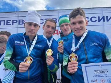 Золото первенства России по летнему биатлону среди юниоров