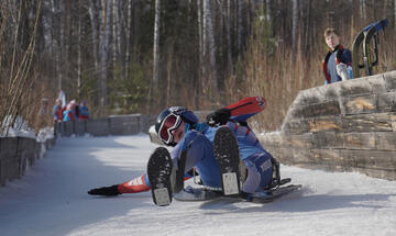 В г. Новоуральске прошли спортивные соревнования по санному спорту (дисциплина- натурбан).