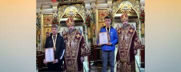 «За вклад в развитие спорта»: епископ Мелитон отметил победителей I Зимних Игр святого благоверного князя Александра Невского